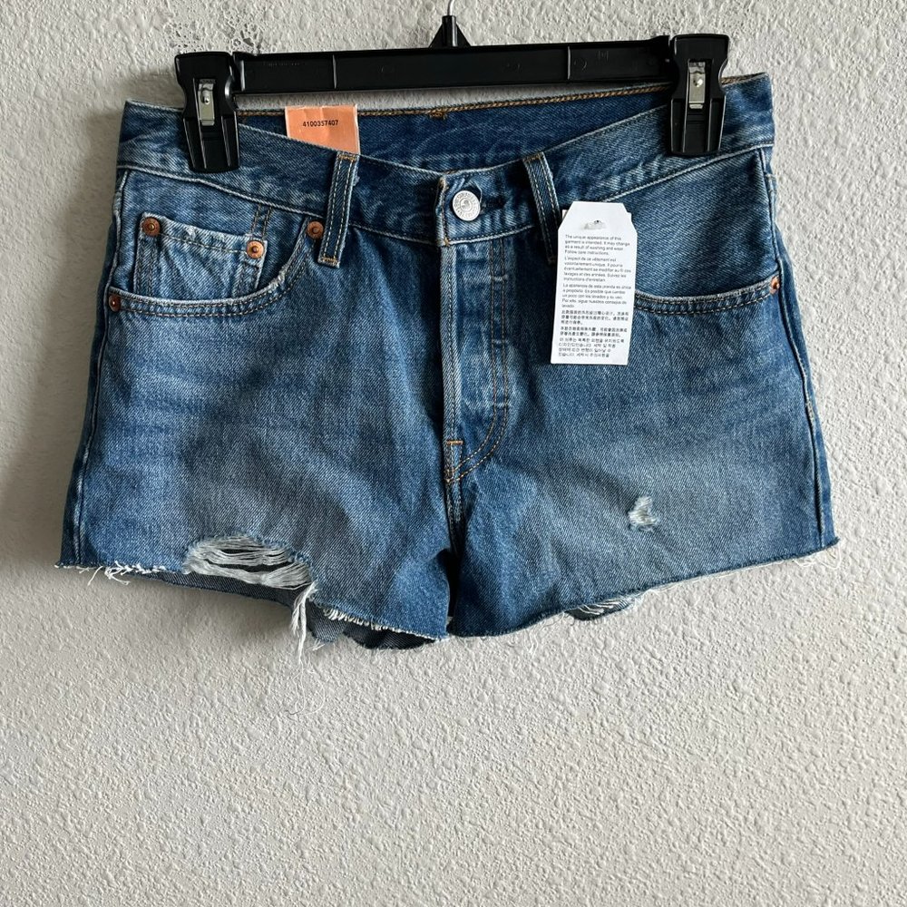 NWT Levi's Women's 501 Denim Jean Shorts Size 25 Style CW-4217 - Picture 2 of 10